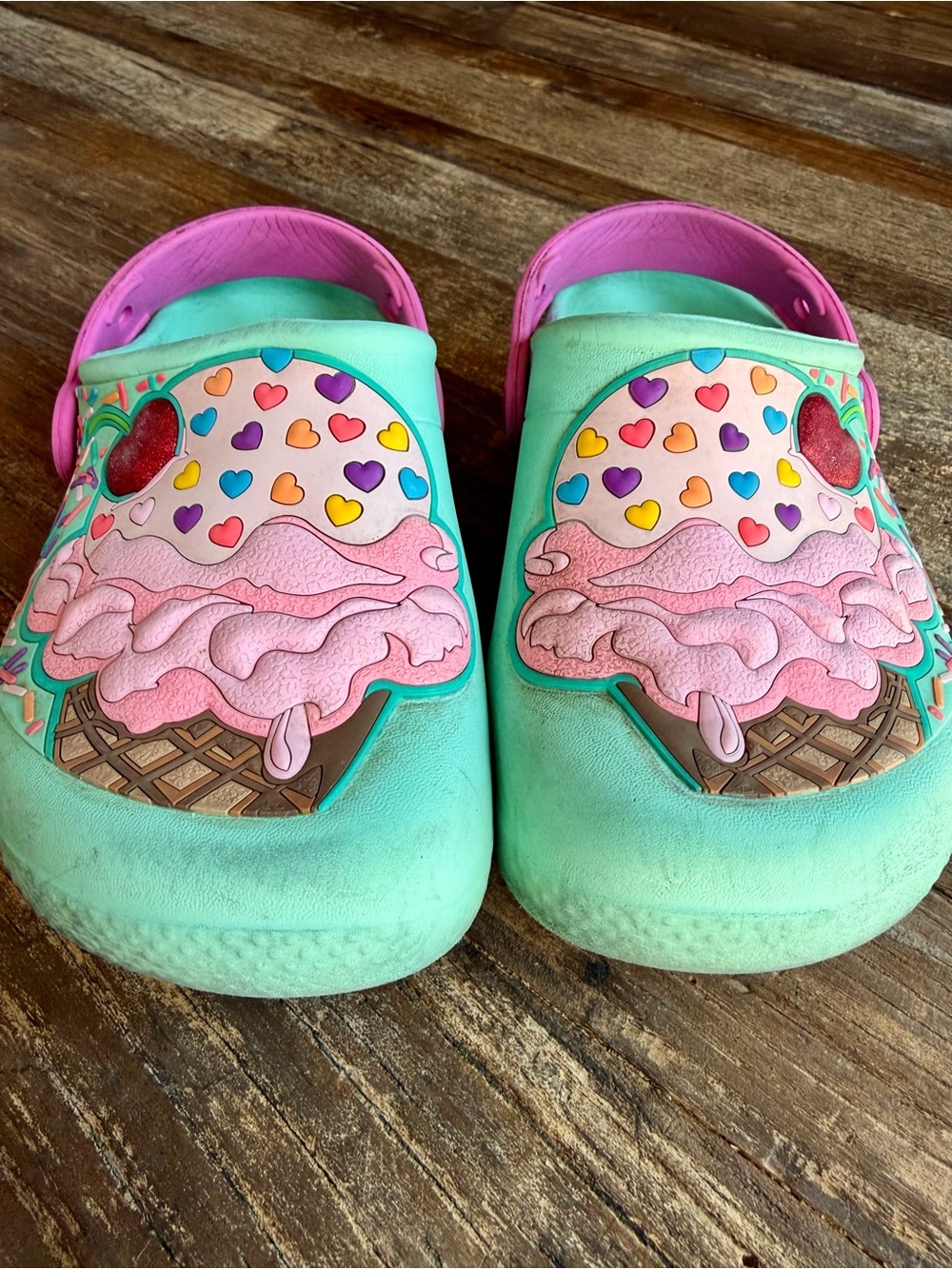 Kids Fun Lab Ice cream Crocs Sz 12 - Picture 2 of 6